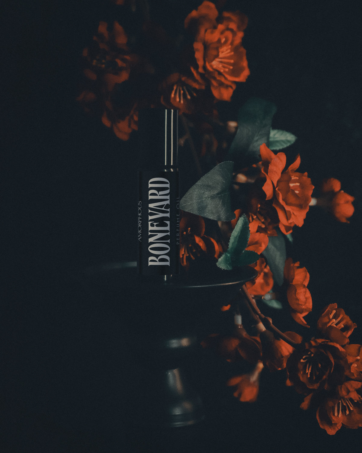 A bottle of gothic boneyard perfume