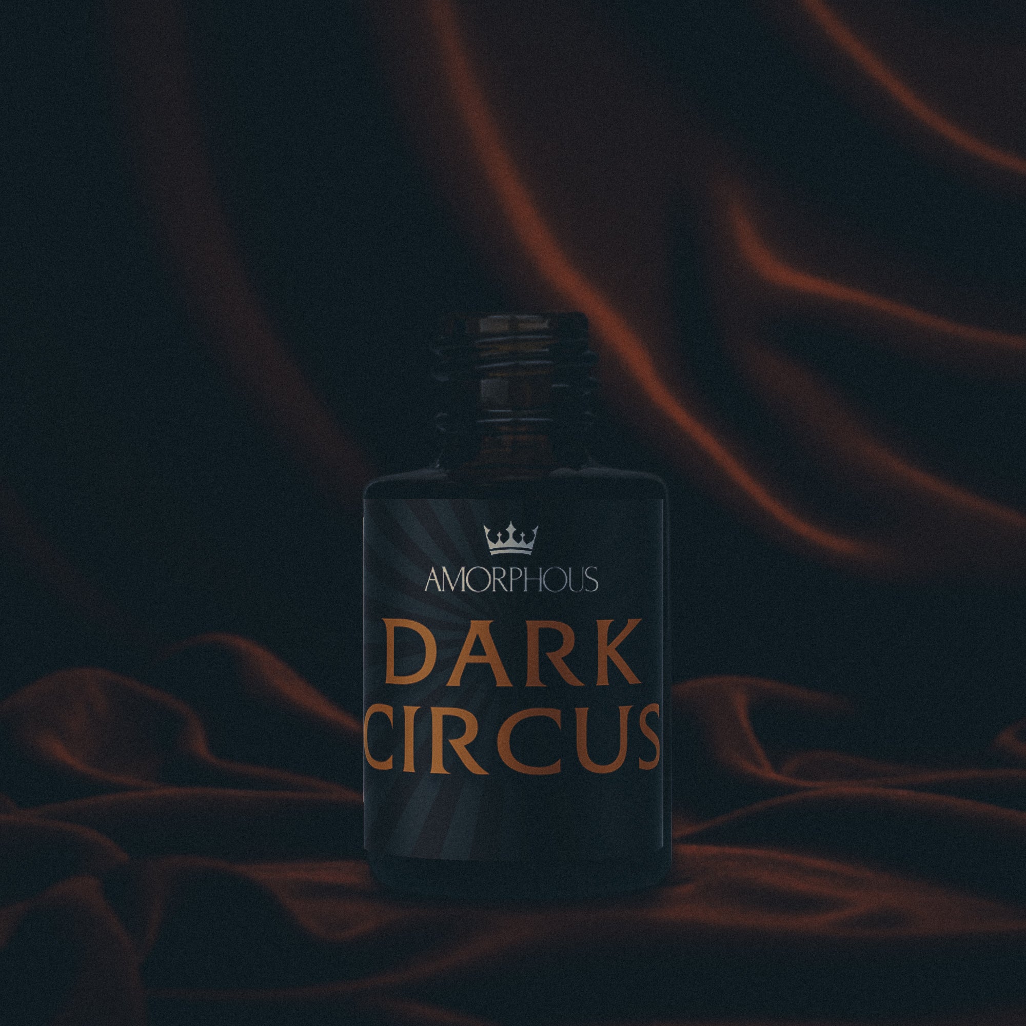 Amorphous Dark Circus bottle on a dark background
