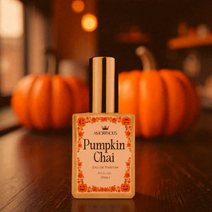 A bottle of pumpkin chai perfume