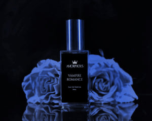 Perfume bottle labeled 'Vampire Romance' 