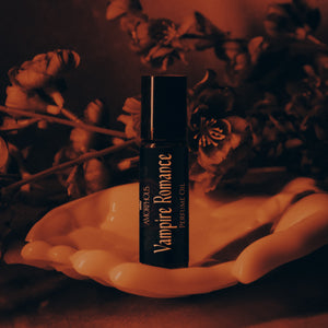 A bottle of gothic vampire perfume oil
