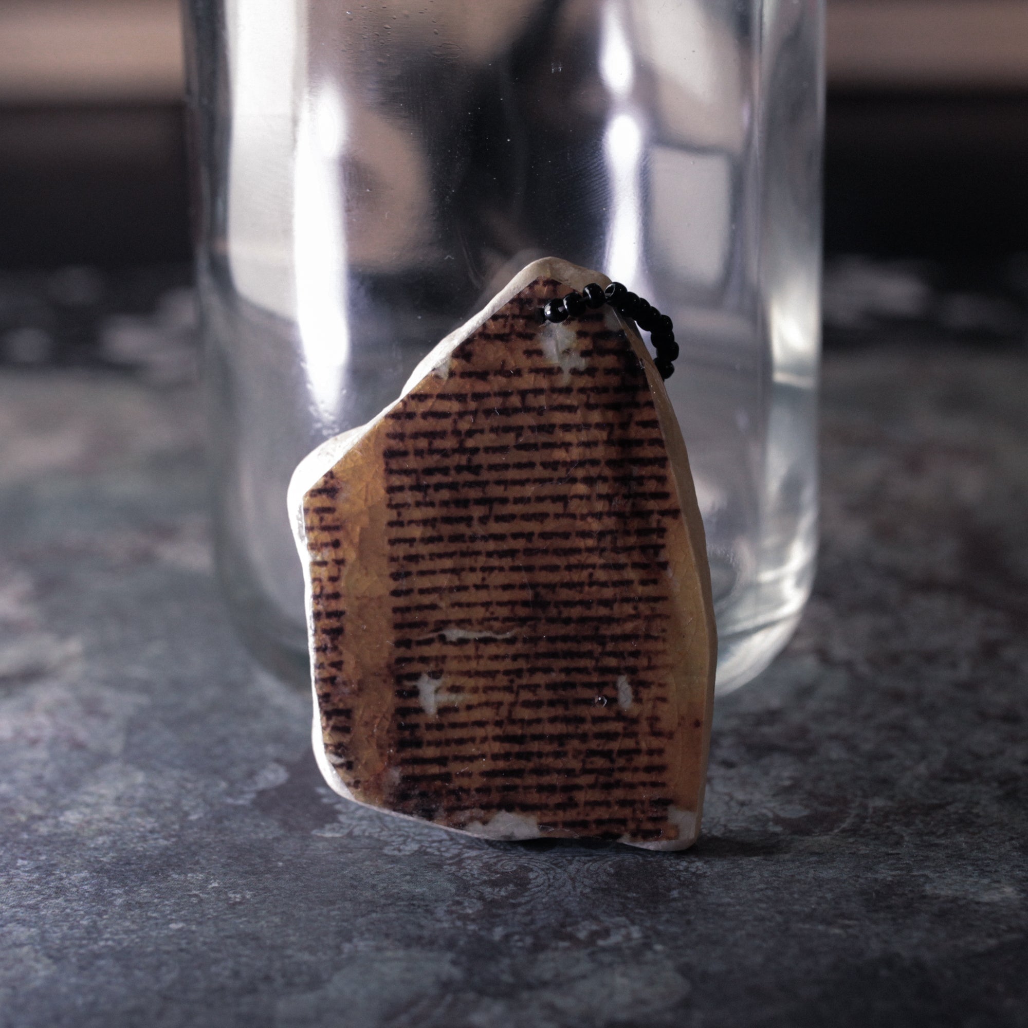 Dead Sea Scroll Fragment Shipwreck Pottery Pendant Amorphous Perfume dead-sea-scroll-fragment-shipwreck-pottery-pendant-amorphous-perfume